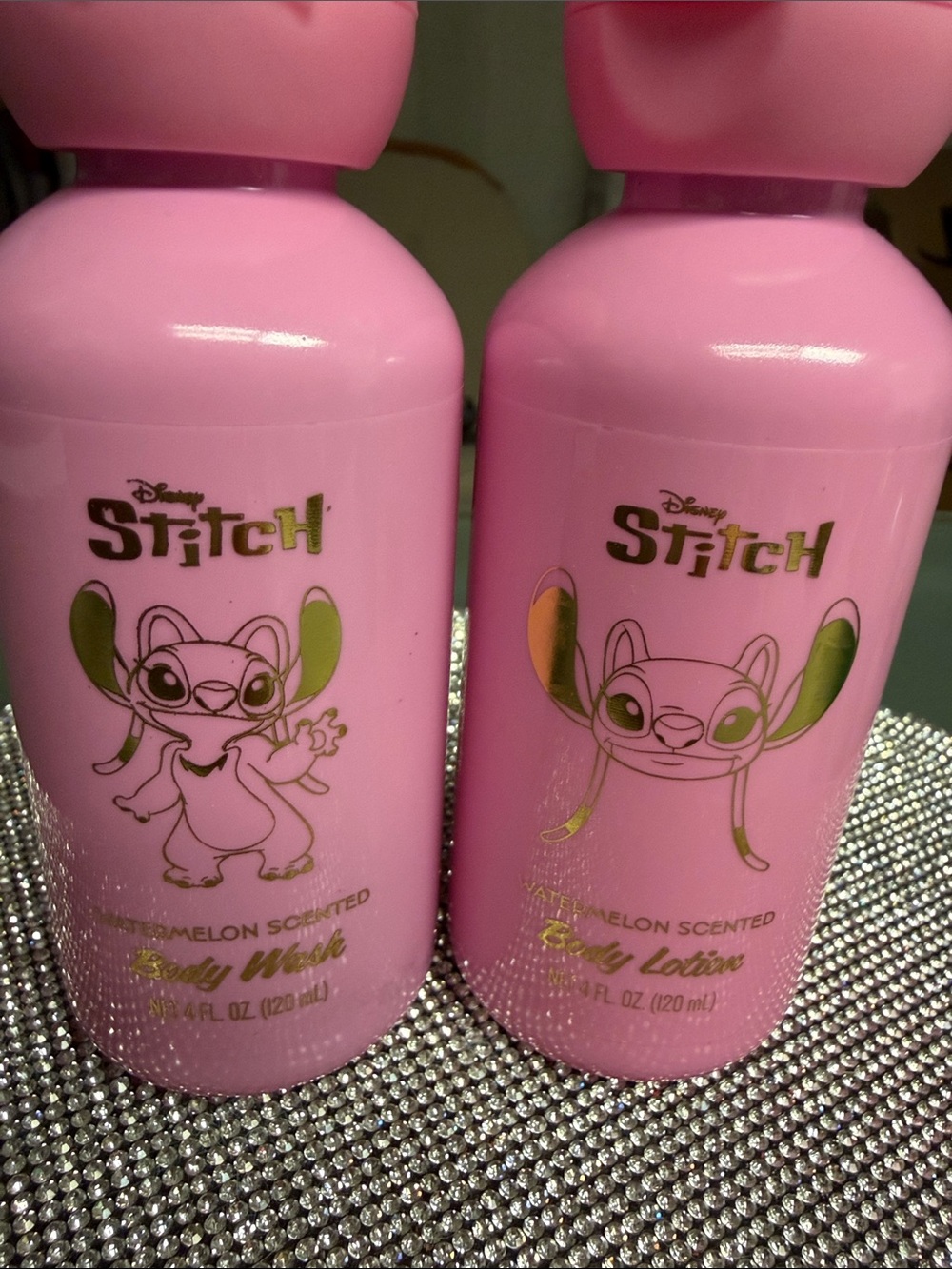 Disney Stitch Pink Watermelon-Scented Kids Body Wash & Lotion Duo